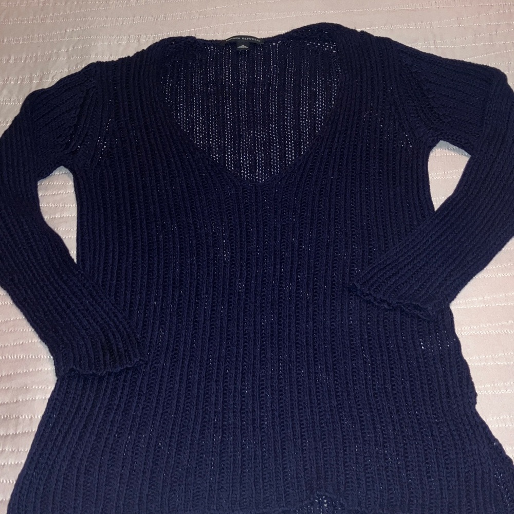 Banana Republic Dark Blue V-Neck Sweater